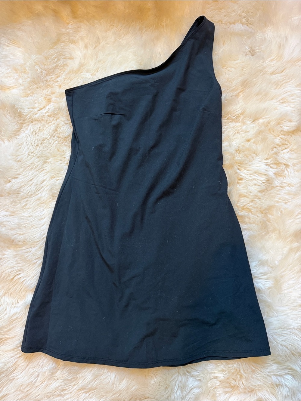 Abercrombie Exercise One-Shoulder Black Women's Dress
